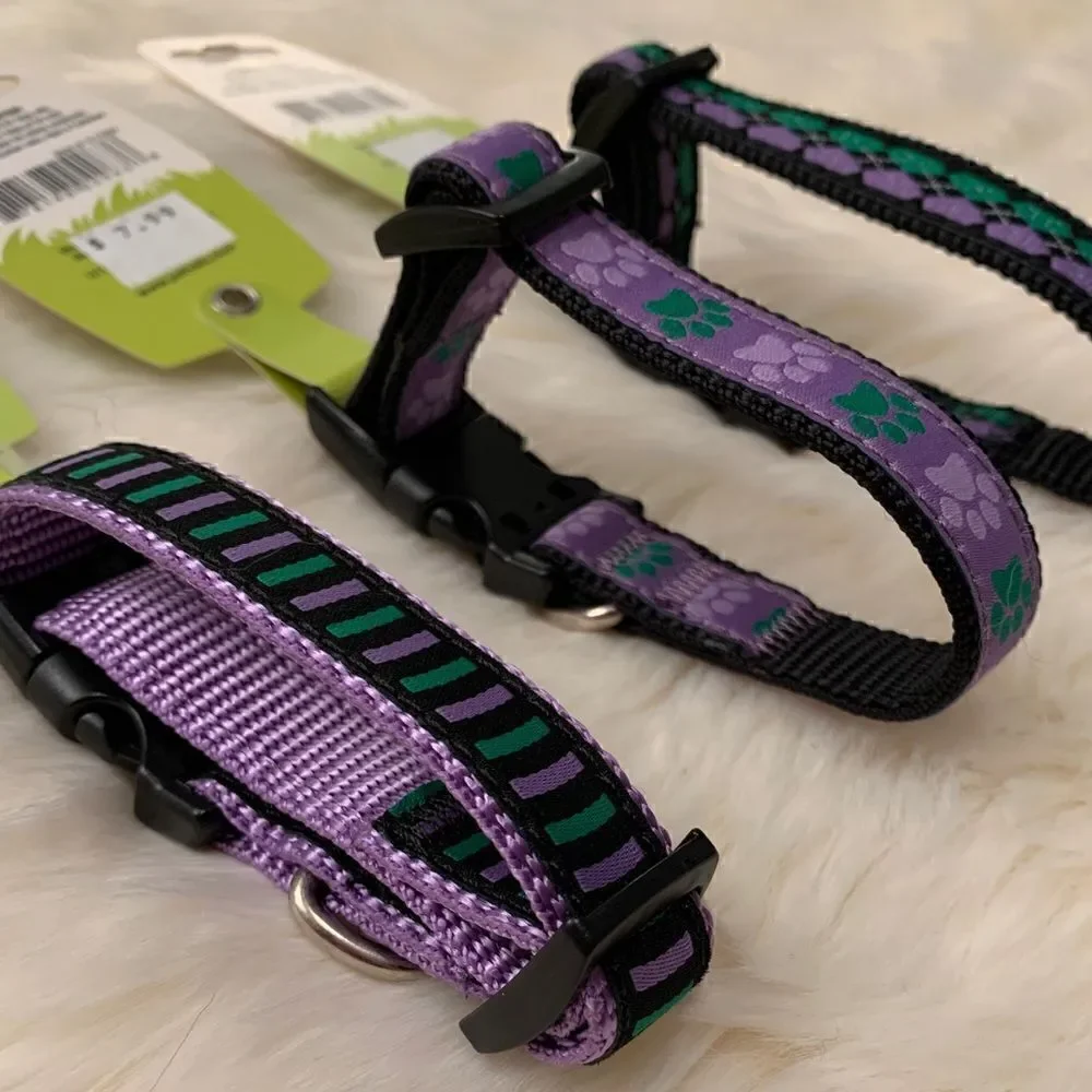 Purple jump Nylon Clip Dog Collar